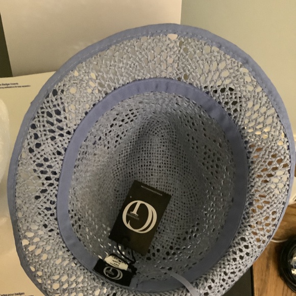 Blue open weave Fedora - Picture 3 of 3